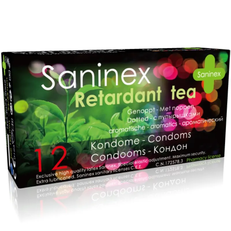 Saninex Condoms Retardant Tea Condoms 12 Units
