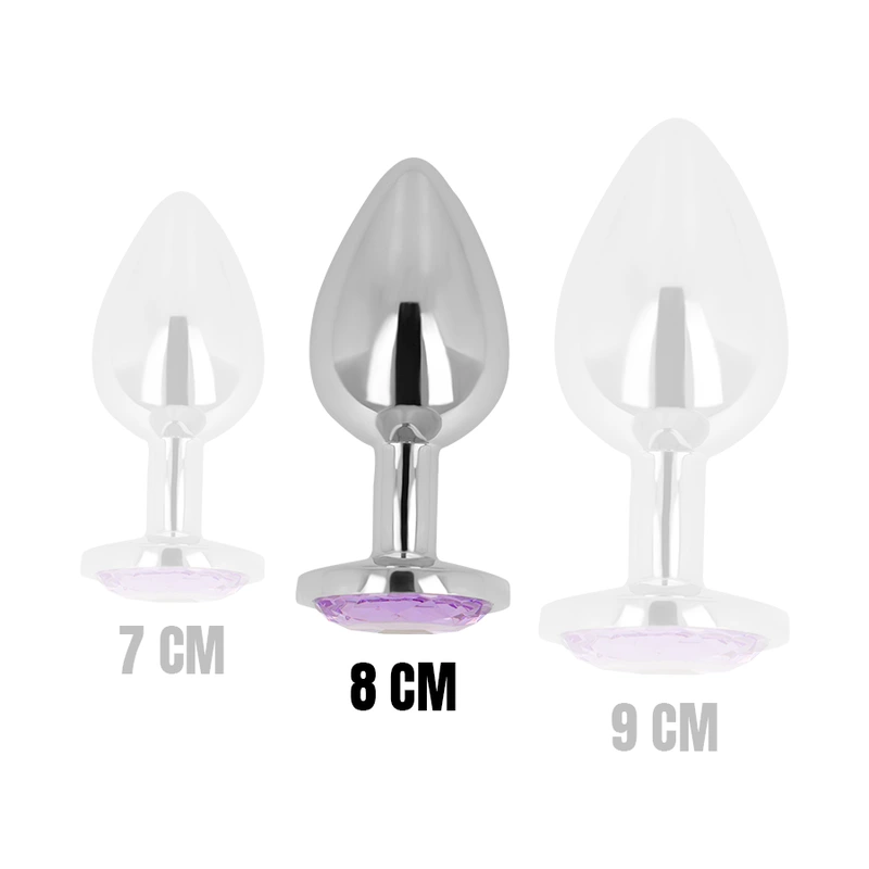 Ohmama - anal plug with violet crystal 8 cm 3