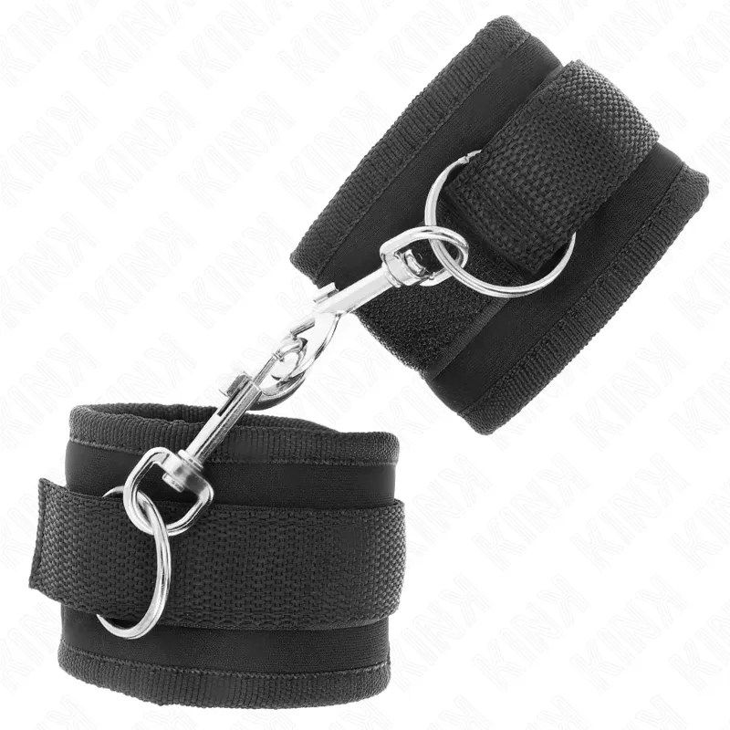 Kink - Nylon Bind Hook&Loop Wrist Restraints Black Model 2 Adjustable 18-35 Cm X 6 Cm