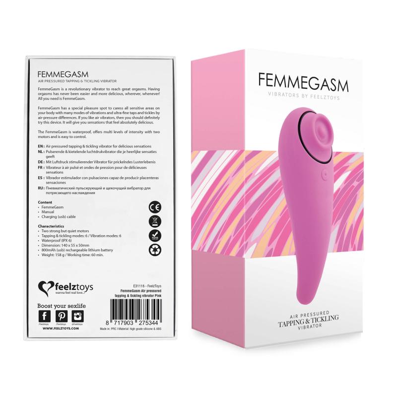 Feelztoys - Femmegasm Tapping & Tickling Vibrator Pink 7