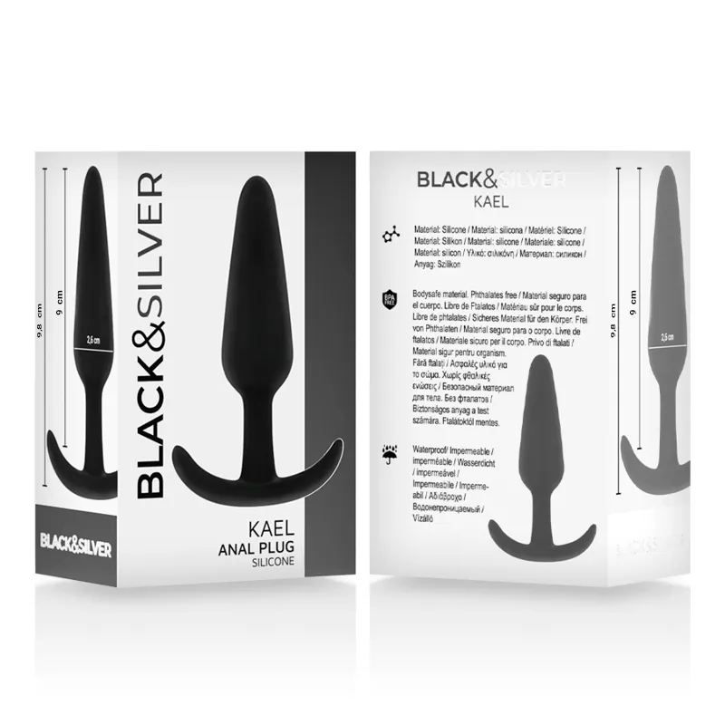 Black&Silver - Kael Silicone Loop Anal Plug Size M 4