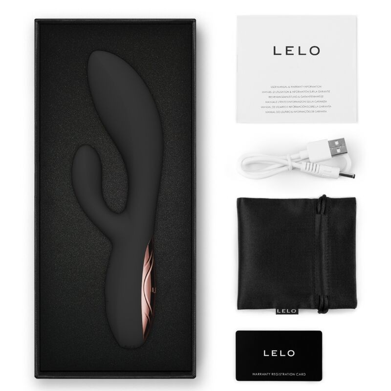 Lelo - ina thrust rabbit thrusting vibrator black 9