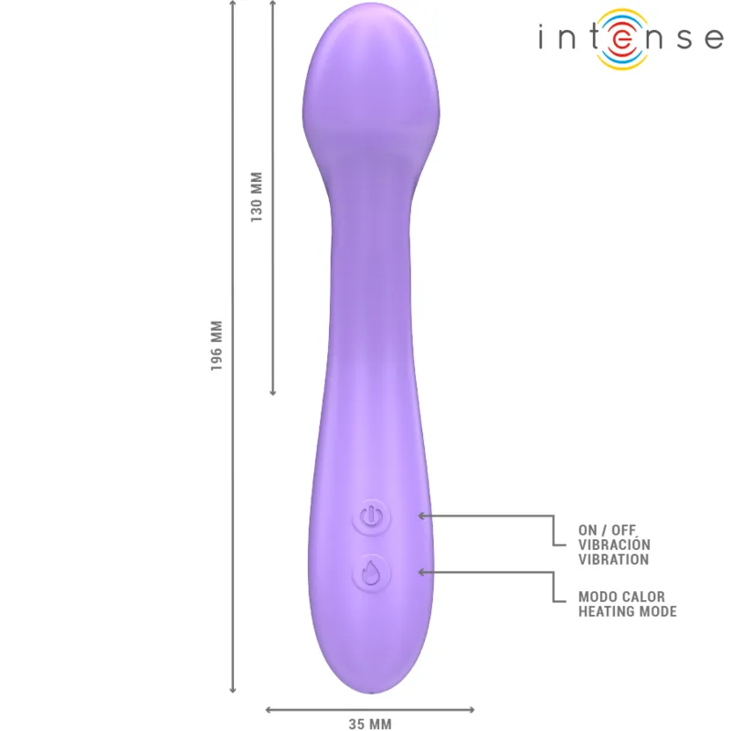 Intense - becky vibrator 19 cm heatable 7 vibrations purple 4