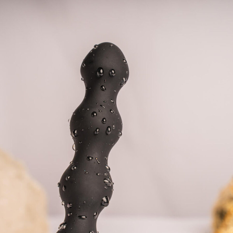Rocks- off - petite sensations pearls anal plug vibrator black 2