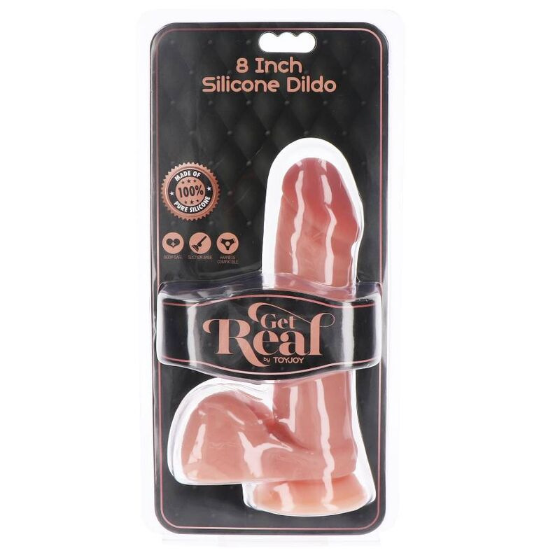Get real - silicone dildo 20,5 cm w balls skin 3