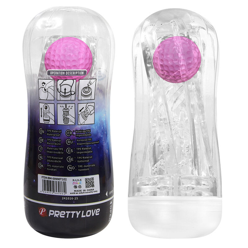 Pretty love - 360º textured masturbation cup clear 8