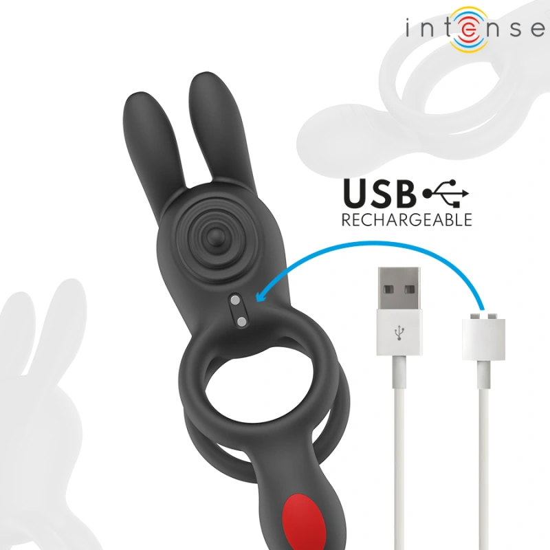 Intense - quinn double vibration ring with remote control 4