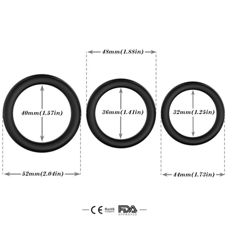 Armony - Triple Silicone Ring Black 2