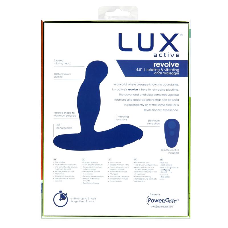 Lux Active - Revolve Rotating And Vibrating Massager Blue