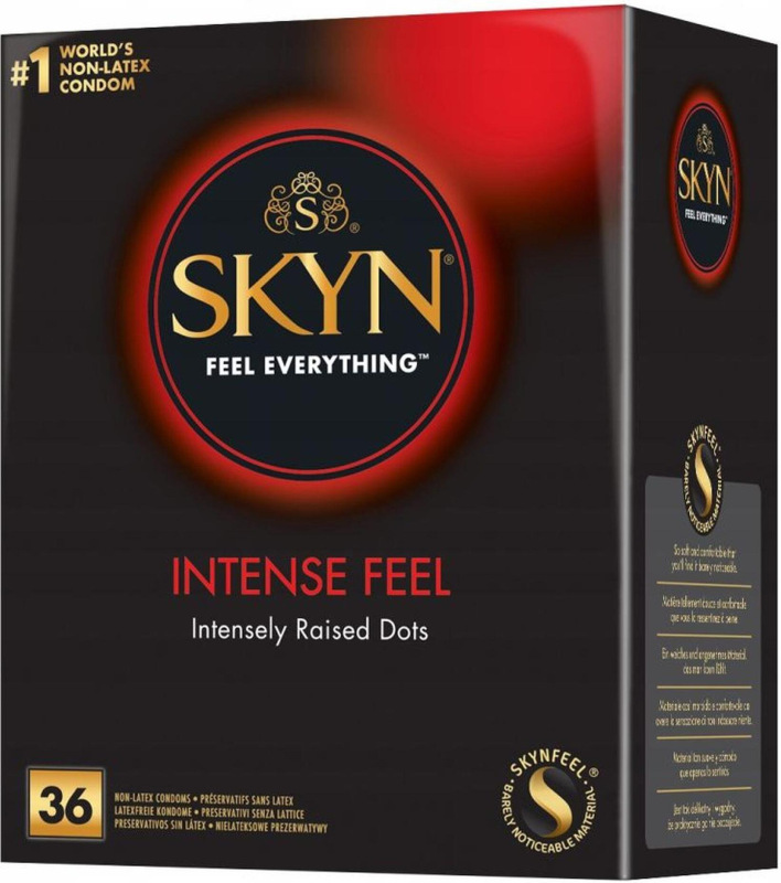 Skyn - intense feel vlnité kondómy bez latexu 36 kusov