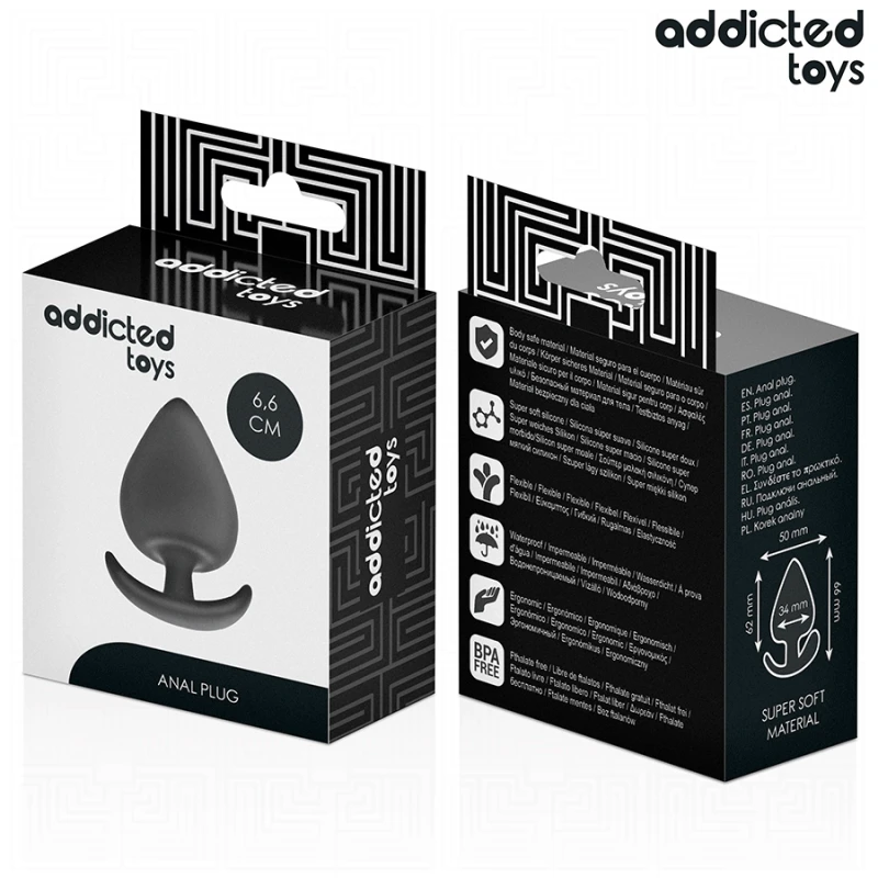 Addicted toys - anal plug silicone size m 6.6 cm 6