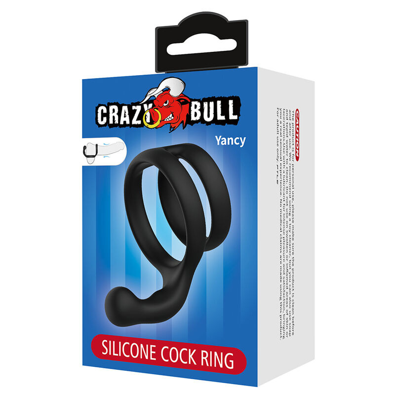 Crazy bull - yancy double cock and ball ring black 6