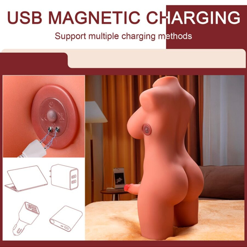 Xise - miah lady boy female torso with dildo with vibration and thrusting 55 cm 5