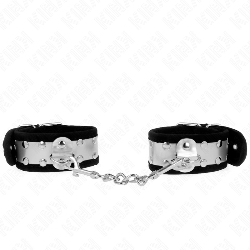 Kink - thin wrist restraints black / silver 30 x 4 cm 3
