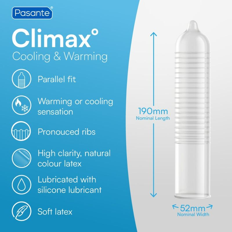 Pasante - climax hrejivé a chladivé kondómy 12 ks 3