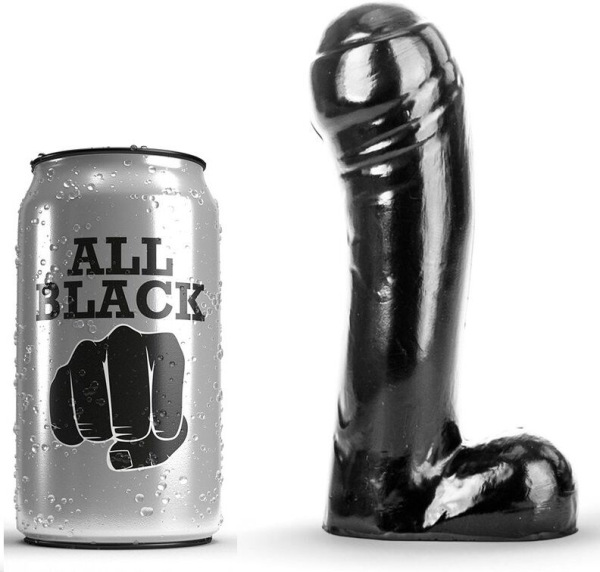 All black - dildo black 15 cm