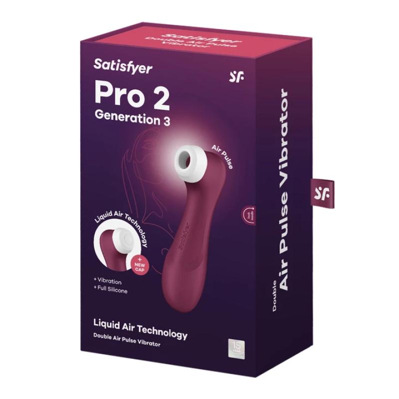 Satisfyer - Pro 2 Generation 3 Wine Red - Stimulátor Klitorisu 2