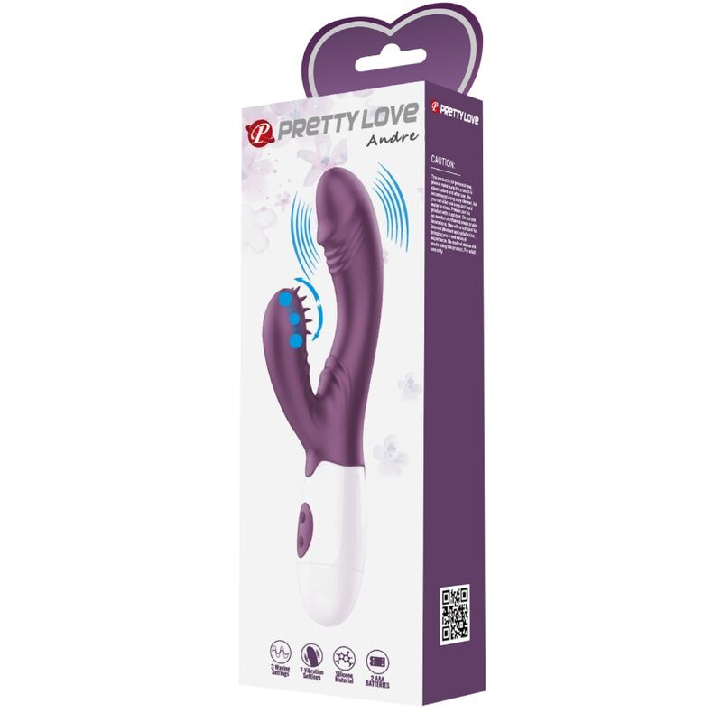 Pretty love - andre rabbit vibrator & g-point stimulator purple 9