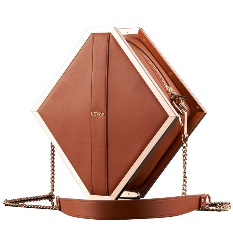 Lockink - Mysterious Square Kink Bag - Brown 7
