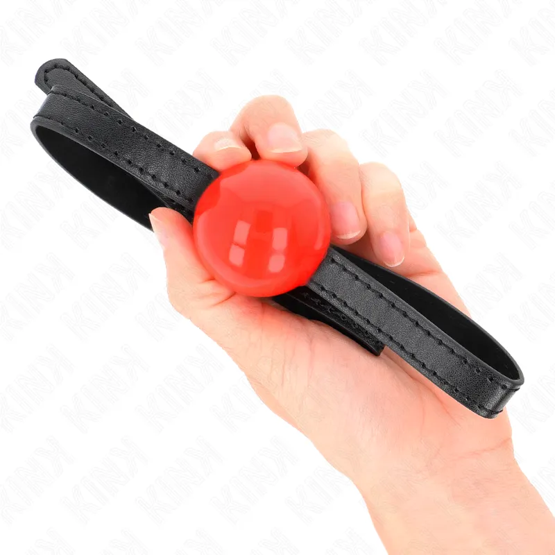 Kink - Red Single Solid Ball 4 Cm Gag 65 X 1.5 Cm 3