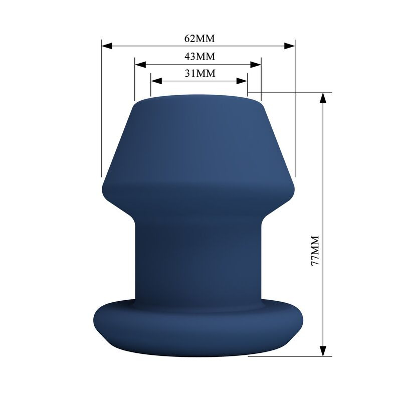 Mr play - jack blue silicone hollow anal plug size s 7