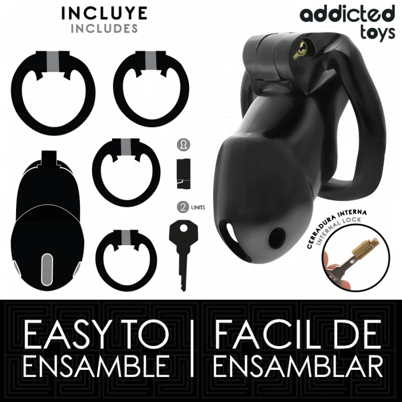 Addicted toys locked - mindnight cell penis cage 4.2 cm size m 3