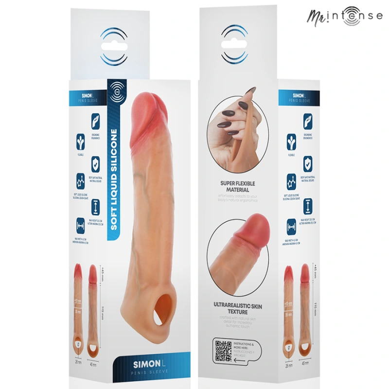 Mr intense - simon l silicone penis cover 16 cm -Ø- 4.5 cm 5