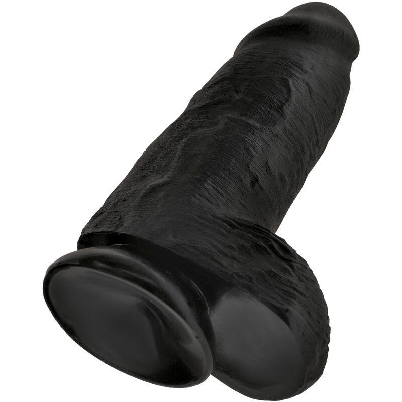 King Cock - Chubby Realistic Penis 23 Cm Black 3
