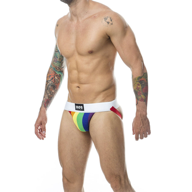 Mob - classic jock stripe rainbow size xl 1