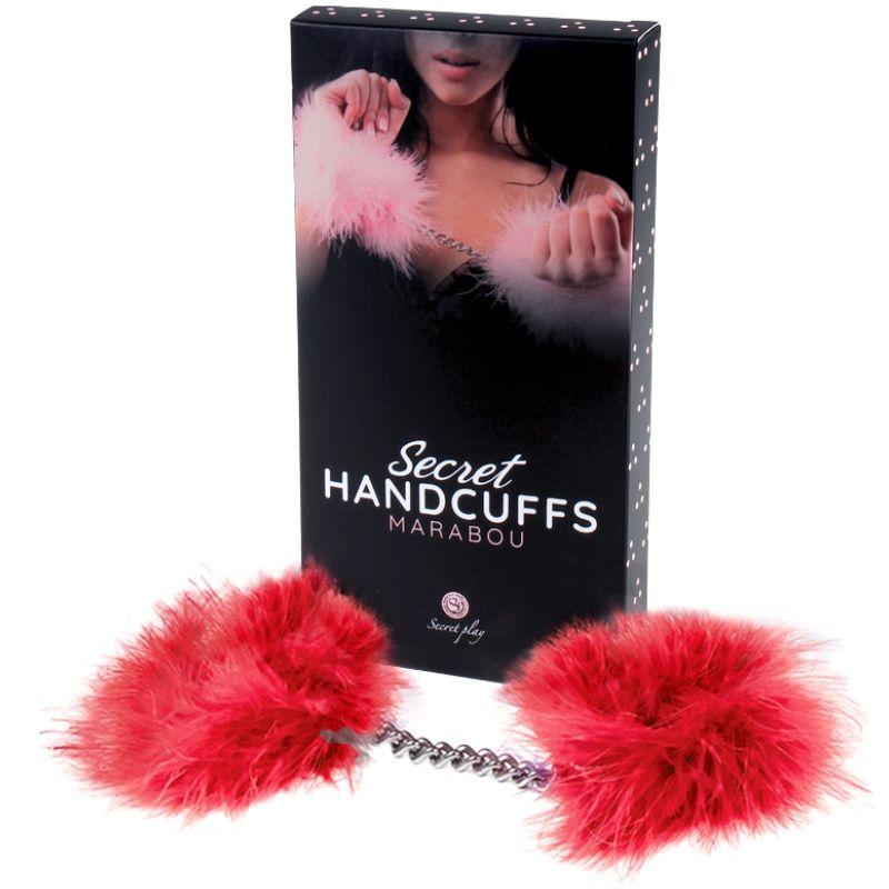 Red Marabou Handcuffs 1