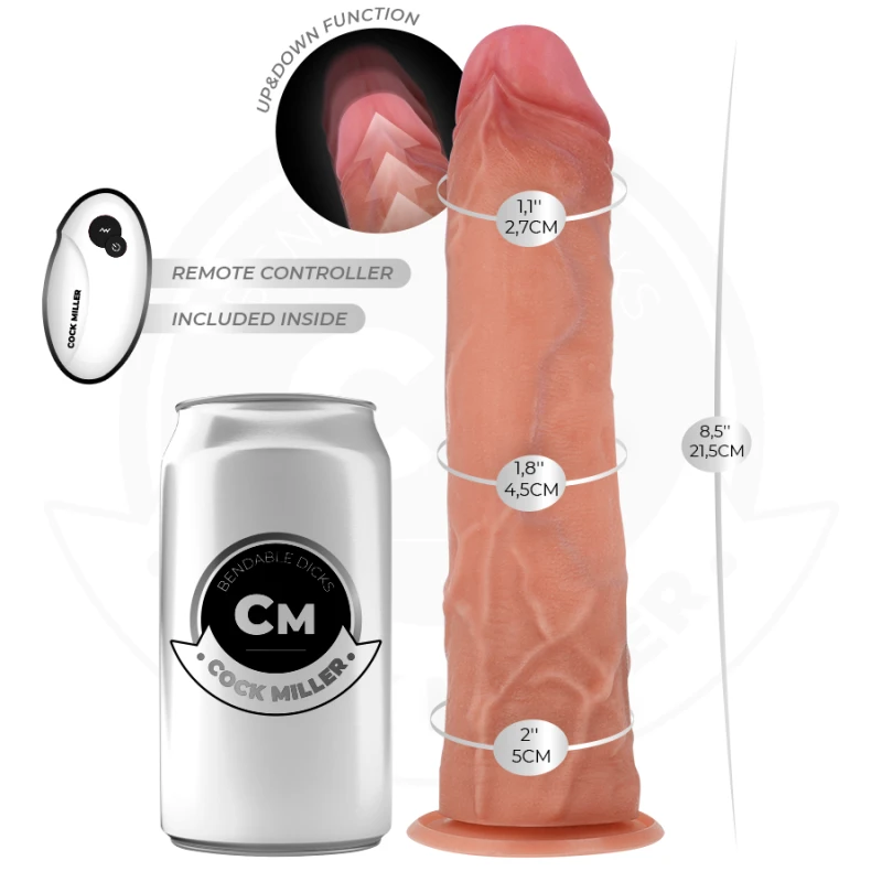 Cock miller - hyper-realistic dildo with suction cup and thrusting with remote control 21.5 cm 3
