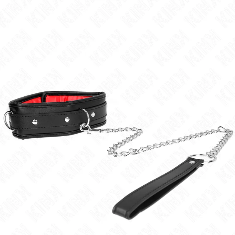 Kink - Necklace With Sponge Imitation Leather Strap Model 3 Adjustable 37-54 Cm X 3 Cm 1