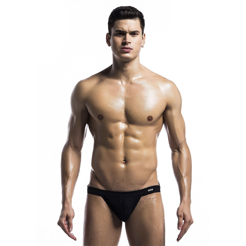 Mob - fetish jockstrap swimsuit black size l