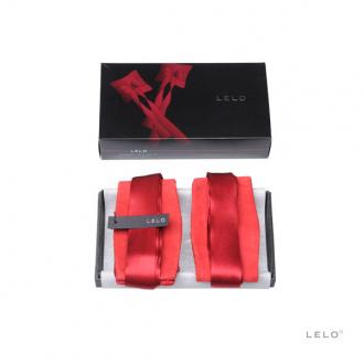 Lelo Etherea Silk Cuffs Red