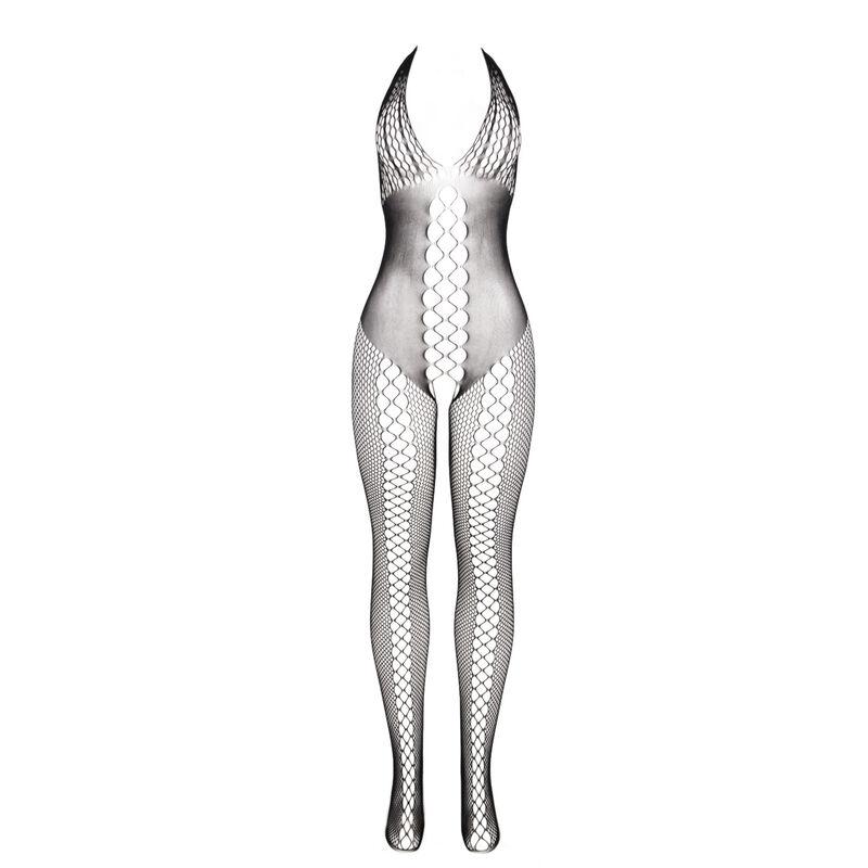 Subblime - 951832 bodystocking with open back and cross details black one size 5