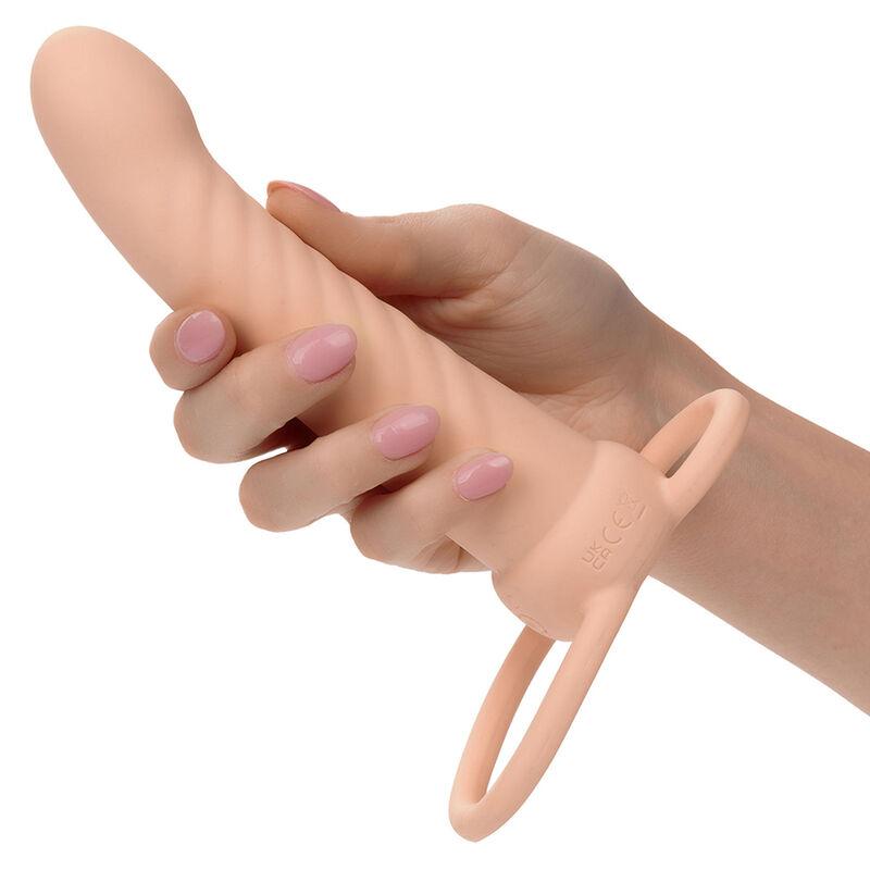 Calexotics - Maxx Ribbed Dual Penetrator 10 Vibrations Flesh 6