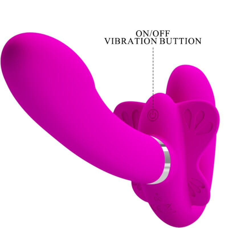 Pretty love - valerie double strap-on vibrator 12 vibrations purple 5