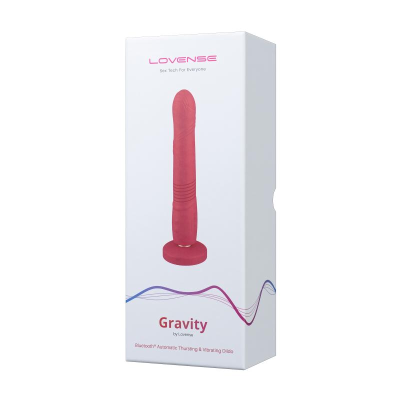 Lovense - Gravity Thrusting Dildo App Controlled Red 8
