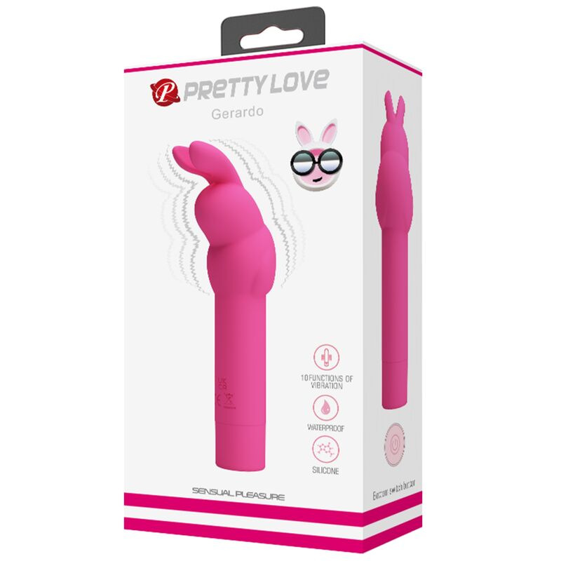 Pretty love - gerardo fuschia rabbit silicone vibrator 4