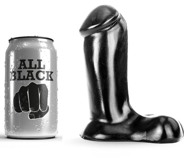 All black - dildo realistic 14 cm