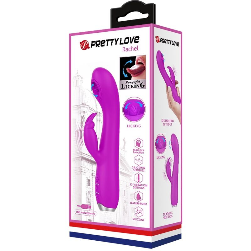 Pretty love - rachel rechargeable vibrator with purple suction cup 9