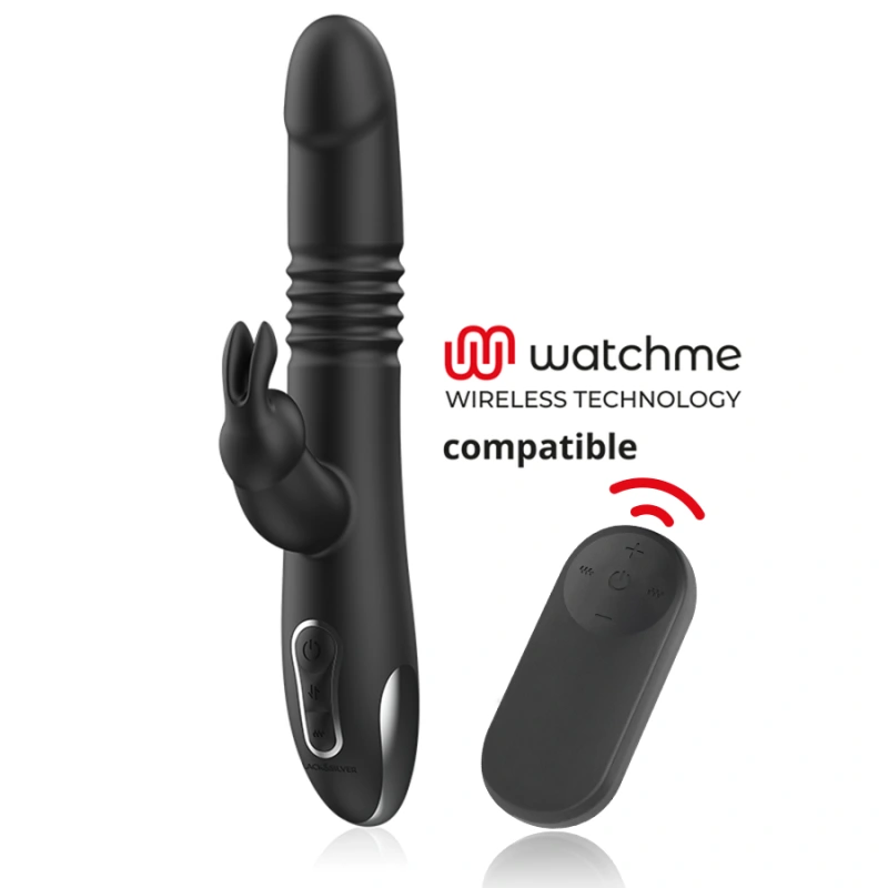 Black&silver - kenji stimulating vibe compatible with watchme wireless technology