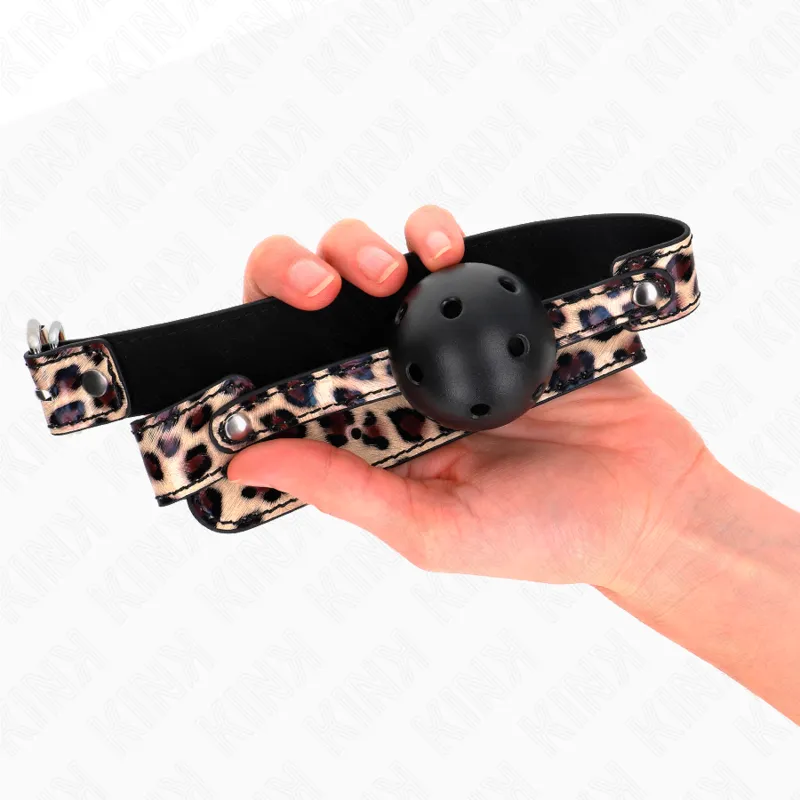 Kink - Leopard Breathable Ball 4.5 Cm Gag 65 X 2.5 Cm 2