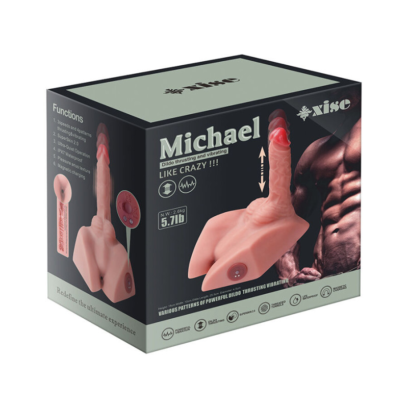 Xise - michael realistic dildo and anus masturbator with thrusting 15 cm 13