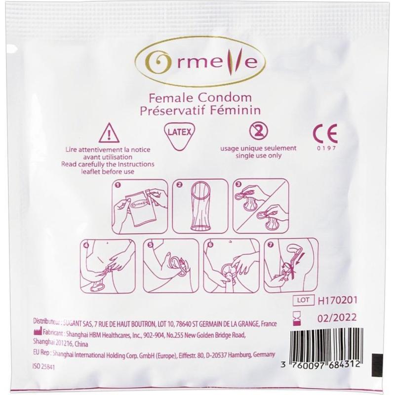 Asha International - Ormelle Female Condoms 5 Pcs