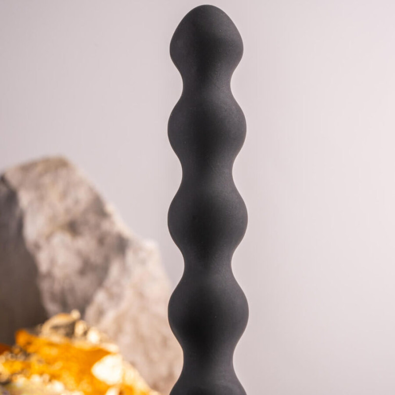 Rocks- off - petite sensations pearls anal plug vibrator black 3