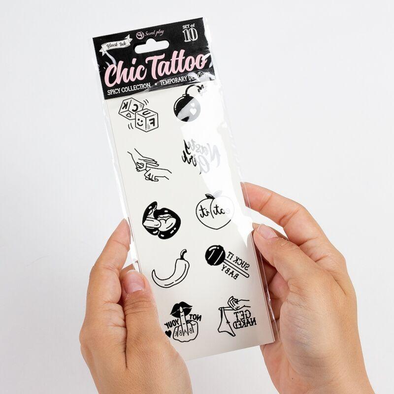 Secret Play - Set Of 10 Spicy Collection Temporary Tattoos 3