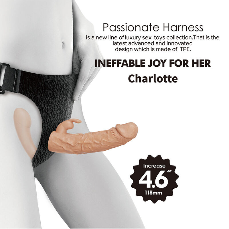 Baile - charlotte hollow double penetration strap-on flesh 3