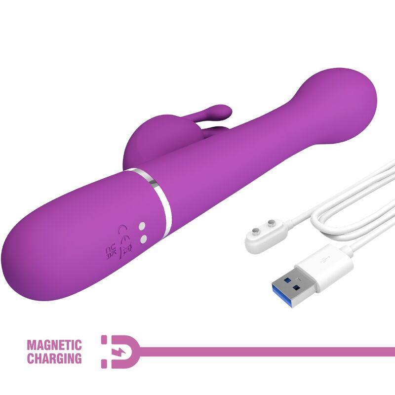 Pretty love - dejon 3 in 1 multifunction rabbit vibrator purple 6