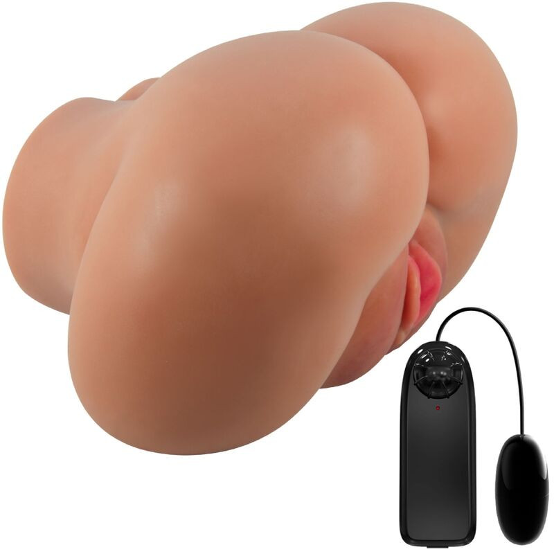 Crazy bull - luna vibrator butt with realistic vagina and anus flesh control remoto 7